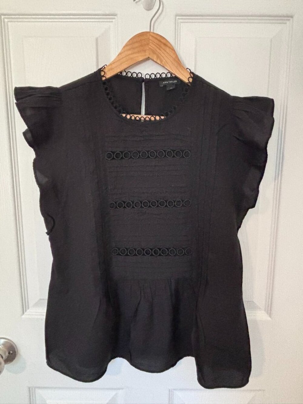 Ann Taylor black blouse size XS